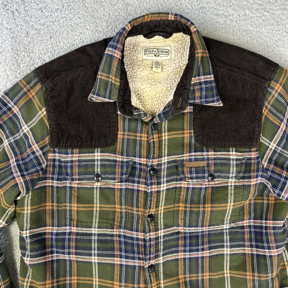 Field & Stream Green Plaid Military Jacket - Picture 3 of 10
